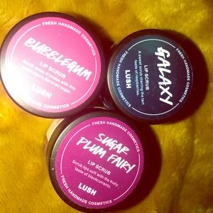Trio set of Lush lip scrubs